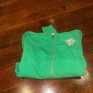 Roller Rabbit Green Zip-Up Sweater